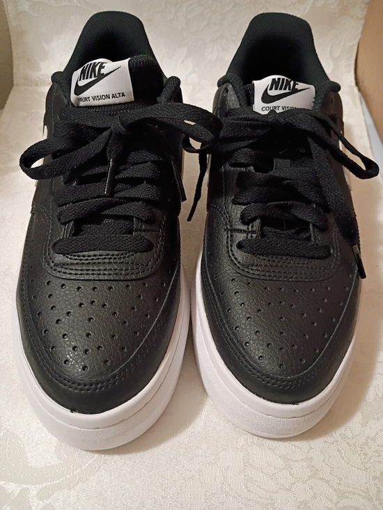 Nike Shoes - Nike Black & White Court Vision Alta Platform Sneakers Women's Sz 8.5